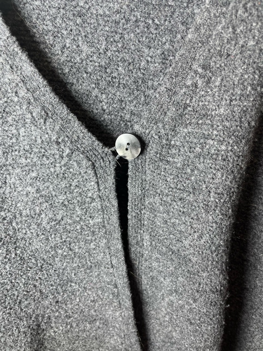 Liz Claiborne Gray Cozy Single-Button Cardigan Wool Blend - Picture 5 of 6